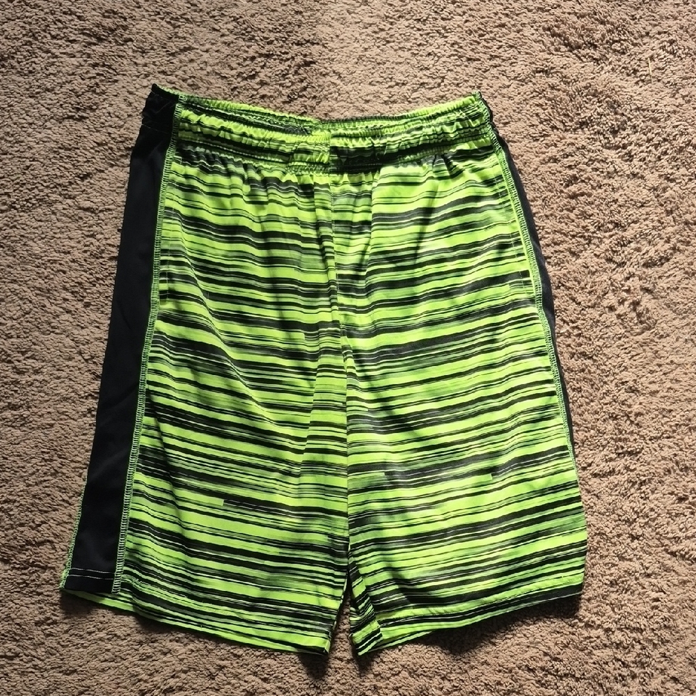 Green Striped Boy's Shorts